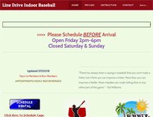 Tablet Screenshot of linedriveindoorbaseball.com